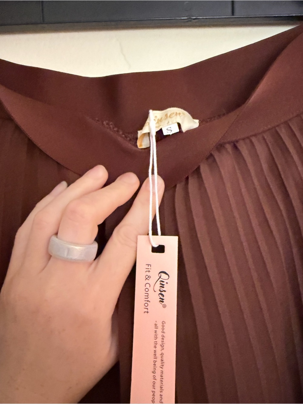 Pleated Maxi Skirt in Chocolate Brown - Unbranded - Picture 3 of 6